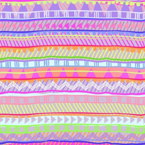 Fototapeta Neon tribal paskiem ~ bezszwowe tło wektor