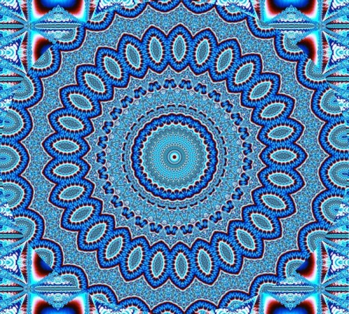 Fototapeta Niebieskim tle mozaiki mandala