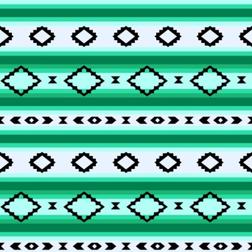 Fototapeta Striped meksykański koc szwu w kolorze zielonym, wektorowe