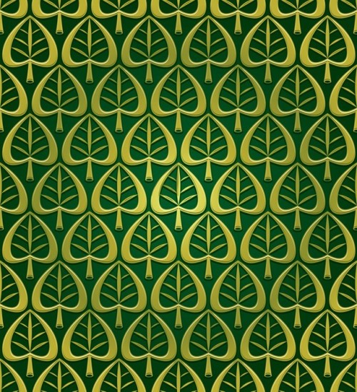 Fototapeta Stylizowane liście geometrycznym wzorem.