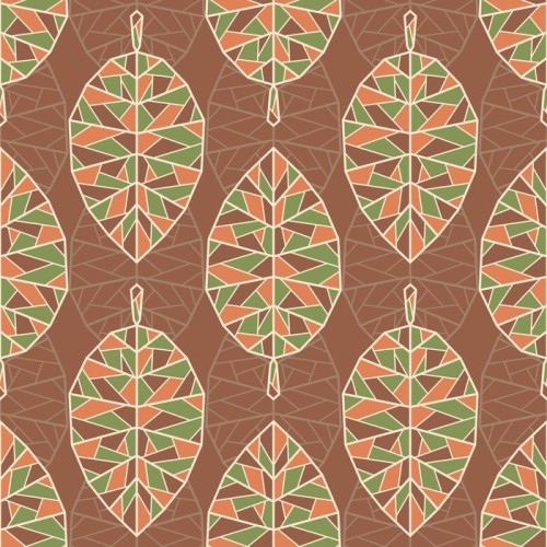 Fototapeta Wzór wektor z geometrycznych liście