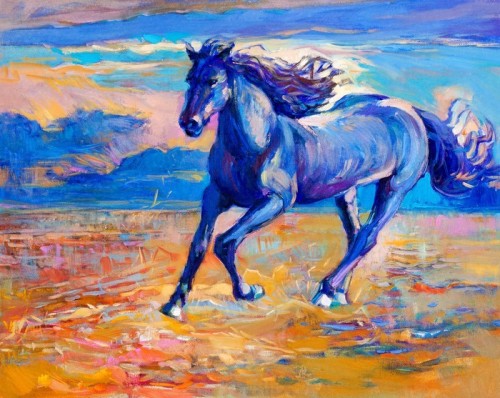 Fototapeta Blue horse