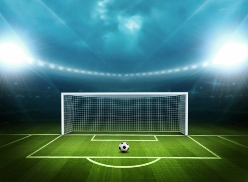 Fototapeta Stadion z piłką nożną