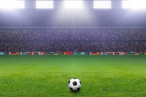 Fototapeta Piłka nożna, stadion, światło