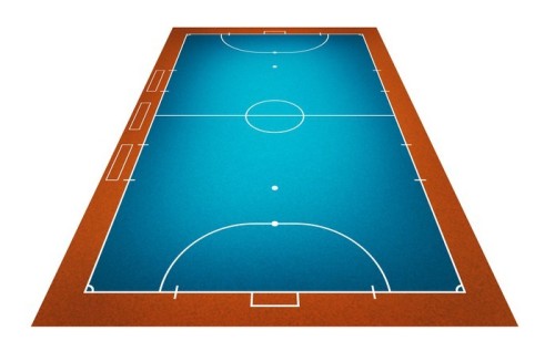 Fototapeta Ilustracja w futsalu (piłka nożna halowa) dziedzinie.