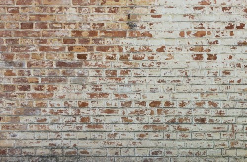 Fototapeta Tło starego rocznika brudne ściany z cegły z peelingiem gipsu