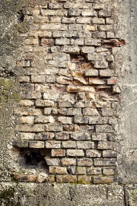 Fototapeta Cegły i betonu rozdrobnione