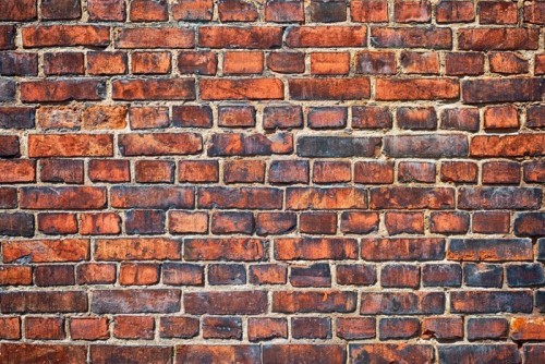 Fototapeta Stare wyblakły czerwony mur ceglany jako tło