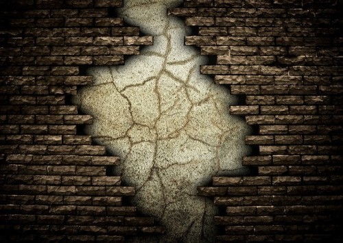 Fototapeta Uszkodzony mur