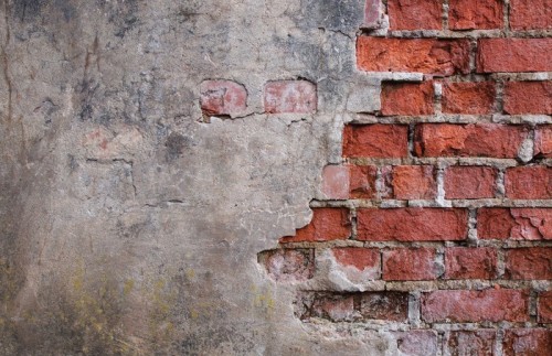 Fototapeta Ramshackle stary mur domu