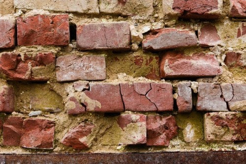 Fototapeta Old kruszy mur