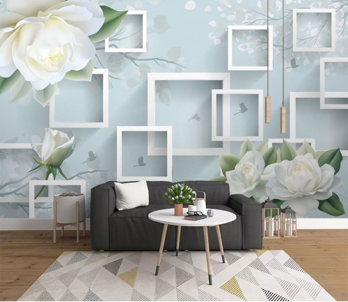Fototapeta Biały, sala i salon