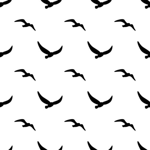 Fototapeta Bez szwu wzorów obrazu sylwetki ptaków. ilustracji wektorowych. motyw morski. ptaki, mewa lecą. nowoczesny stylowy streszczenie tekstura. szablon do wydruków, tekstyliów, opakowań i dekoracji.