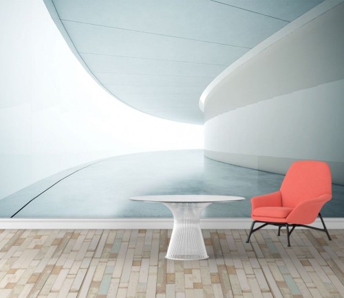 Fototapeta Biały, podłoga i architektura