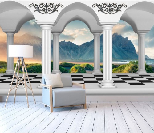 Fototapeta Naturalny krajobraz, kolumna i sala