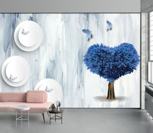 Fototapeta Niebieski, sala i Ściana