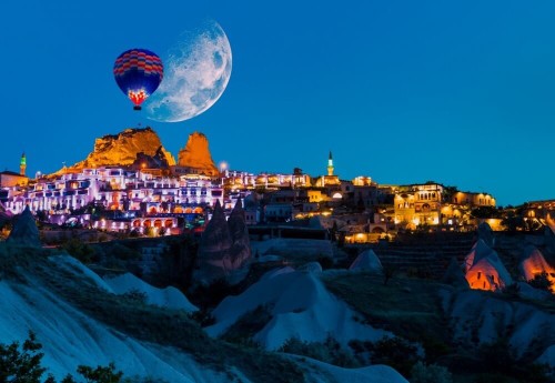 Fototapeta Balon na tle księżyca 