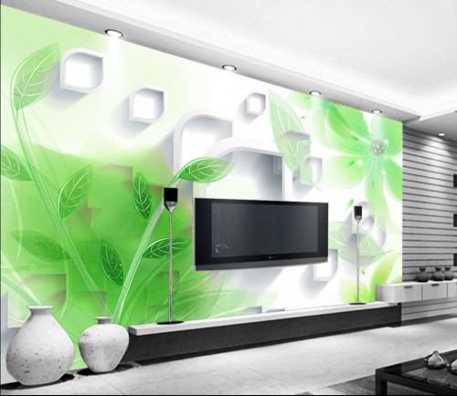 Fototapeta Zielony, salon i Tapeta