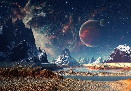 Fototapeta Planeta nocą 