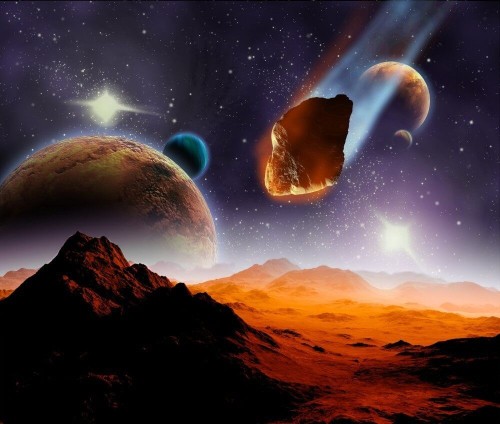 Fototapeta Planety nad marsem 