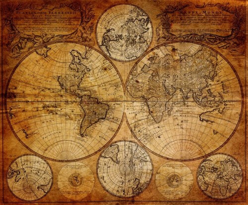 Fototapeta Mapa 1742 vintage 