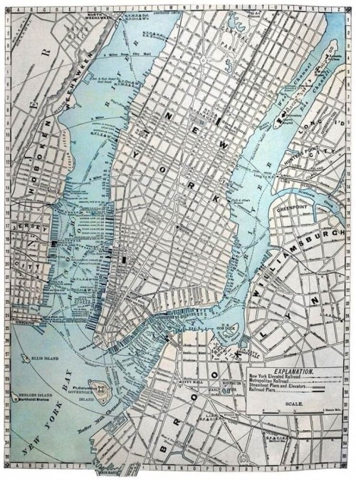 Fototapeta Karta Nowy York