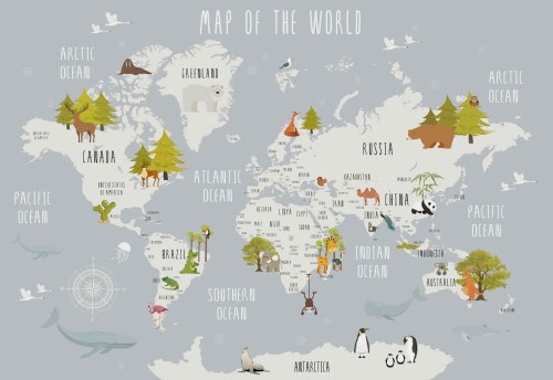 Fototapeta Ciekawa mapa kraje