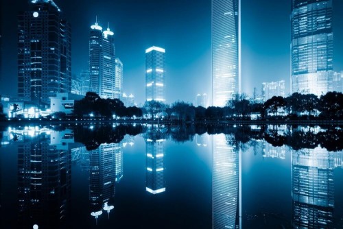 Fototapeta Noc Shanghai