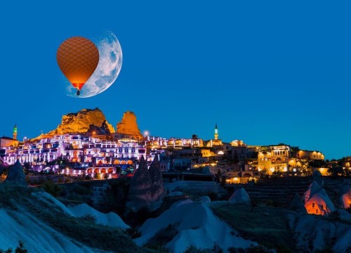 Fototapeta Balon nad miastem 