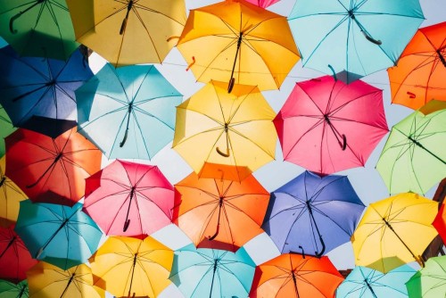 Fototapeta Parasol, Pomarańczowy i wzór