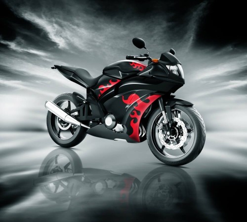 Fototapeta Motocykl z designem