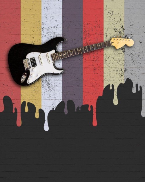 Fototapeta Gitara i farba