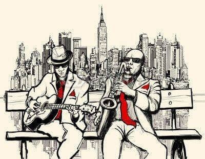 Fototapeta Dwa jazzowi mężczyźni