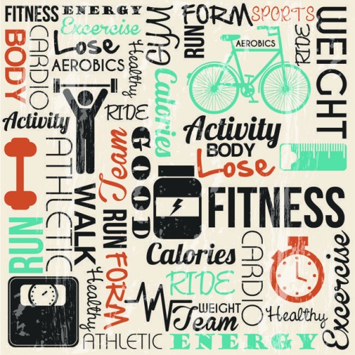 Fototapeta Fitnes plakat 