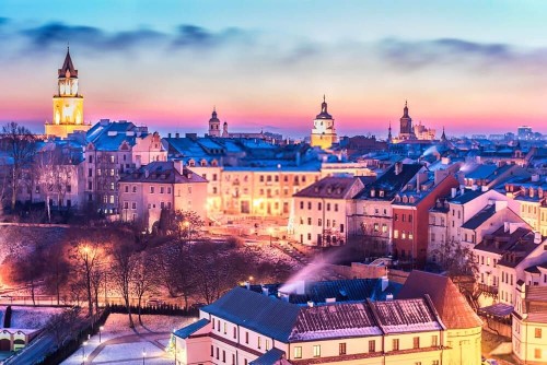 Fototapeta Lublin w świetle zachodu