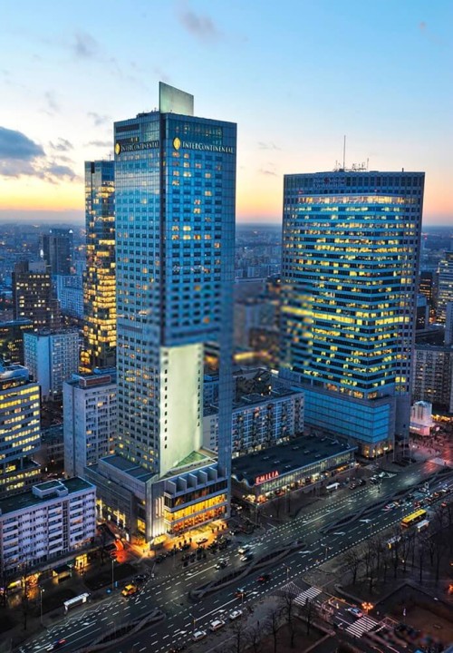 Fototapeta Warszawa w nocy