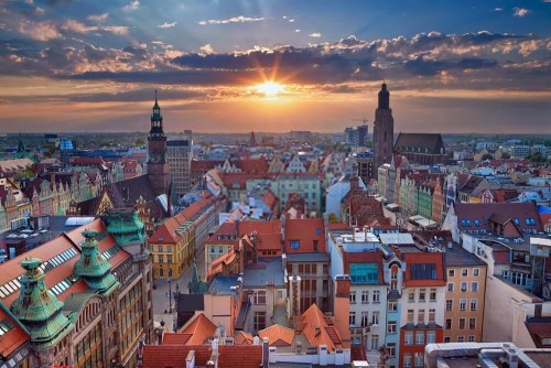 Fototapeta Dachy Wrocławia
