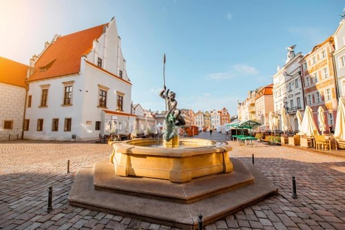 Fototapeta Fontanna na Rynkowym placu