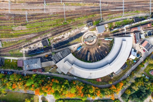 Fototapeta Widok z lotu ptaka, obszar Metropolitalny i transport