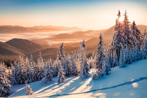 Fototapeta śnieg, Natura i zimowy