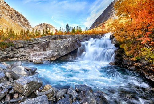 Fototapeta Zbiornik wodny, naturalny krajobraz i Natura
