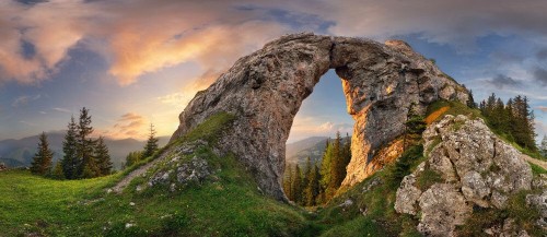 Fototapeta Naturalny krajobraz, naturalny łuk i łuk
