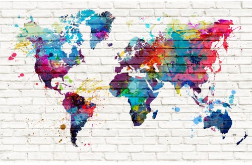 Fototapeta kolorowa mapa