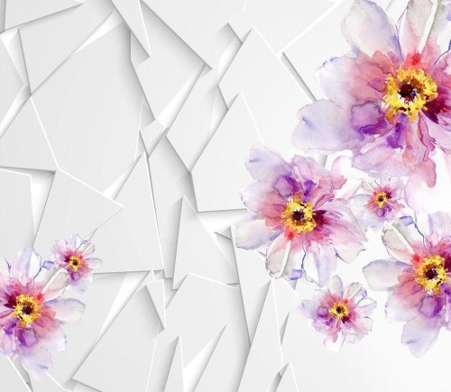 Fototapeta Akwarela i geometria 