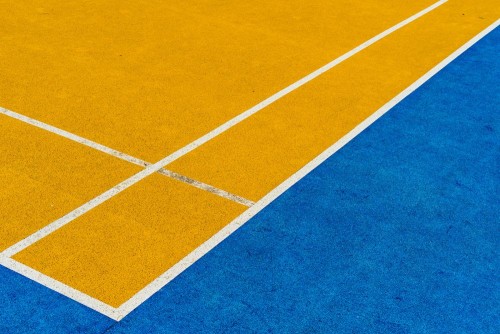 Fototapeta żółty, sport przychodzi i linia