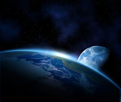 Fototapeta Atmosfera, przestrzeń kosmiczna i planeta