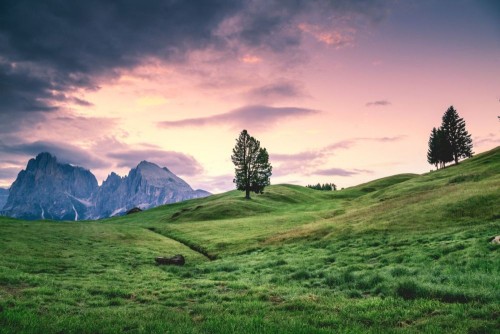 Fototapeta Naturalny krajobraz, górzyste formy terenu i niebo