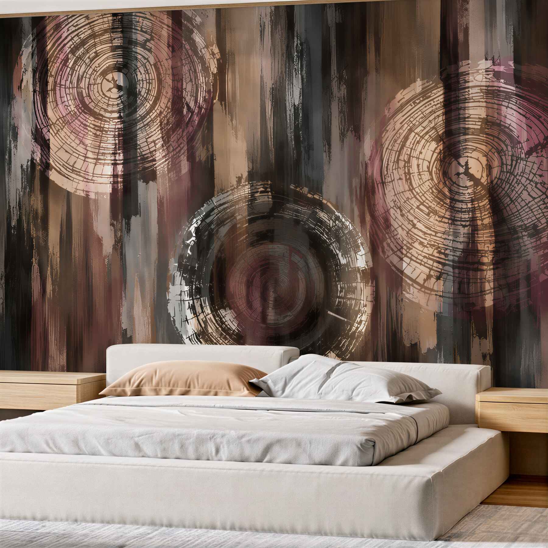 Fototapeta słoje drewna beżowe minimalistyczne do nowoczesnego wnętrza?v23
