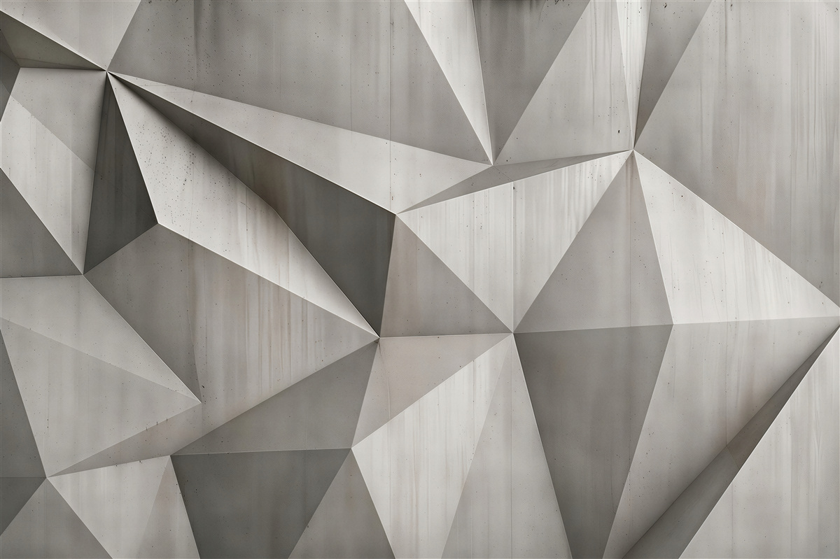 Fototapeta geometryczne trójkąty beżowo szare nowoczesne 3D