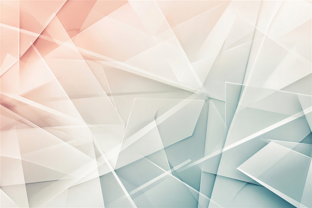 Fototapeta abstrakcja geometryczna pastelowa różowo niebieska do nowoczesnego salonu